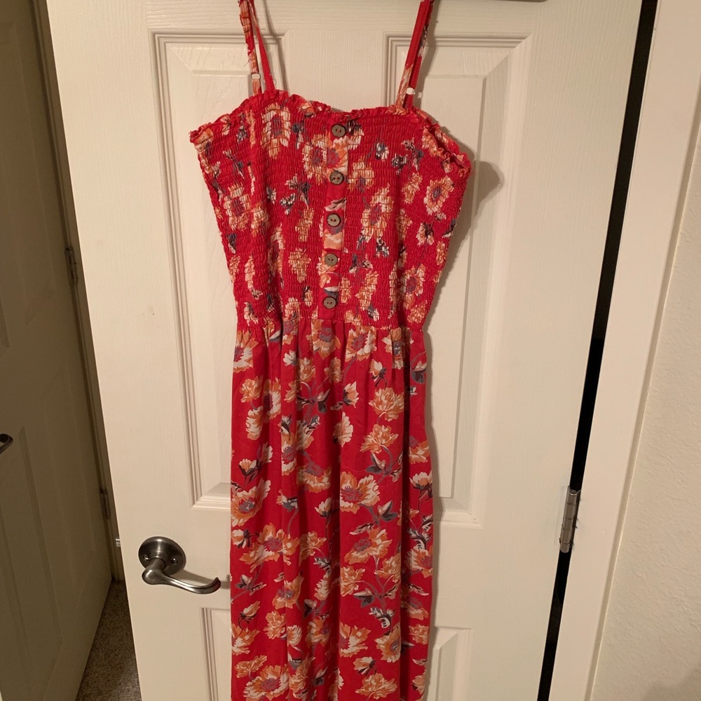 Floral midi flowy dress, size 4